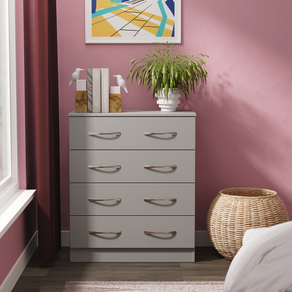 Crowndale Avon 4 Drawer Dusk Grey Chest of Drawers Image 7