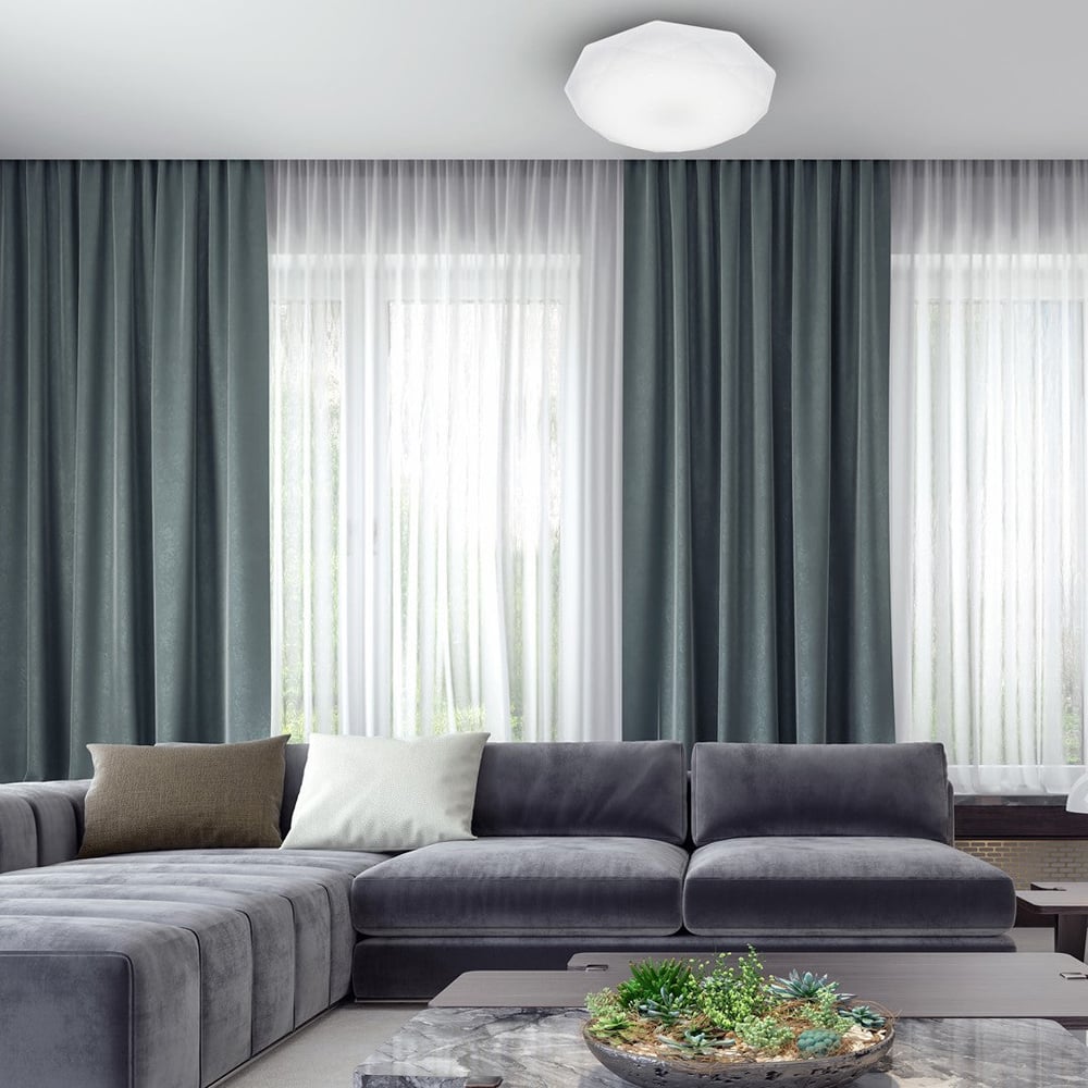 Milagro Hex White LED Ceiling Lamp 230V Image 5