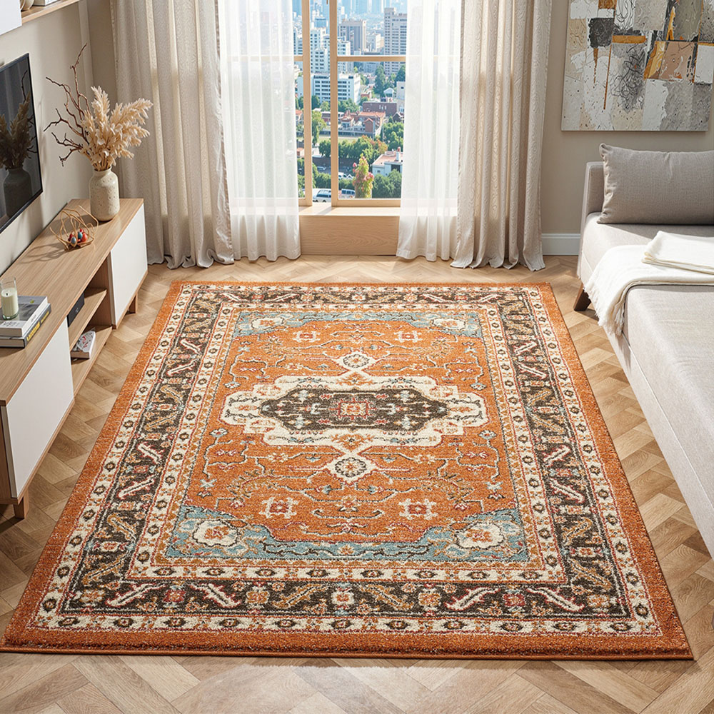 Portland HMC 5570 Terracotta Cashmere Rug 120 x 170cm Image 1