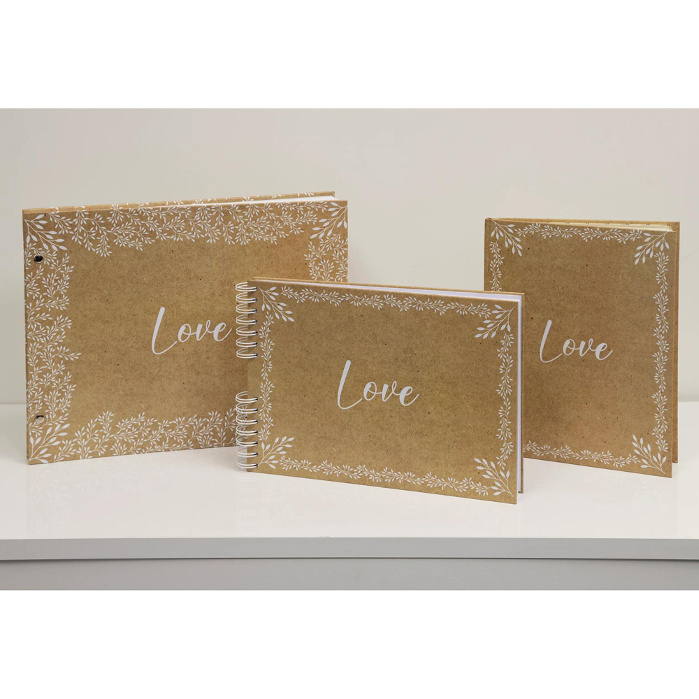 Exacompta Kraft White Botanical Design Wirebound Photo Album 50 Sheets 150 Photos Image 8