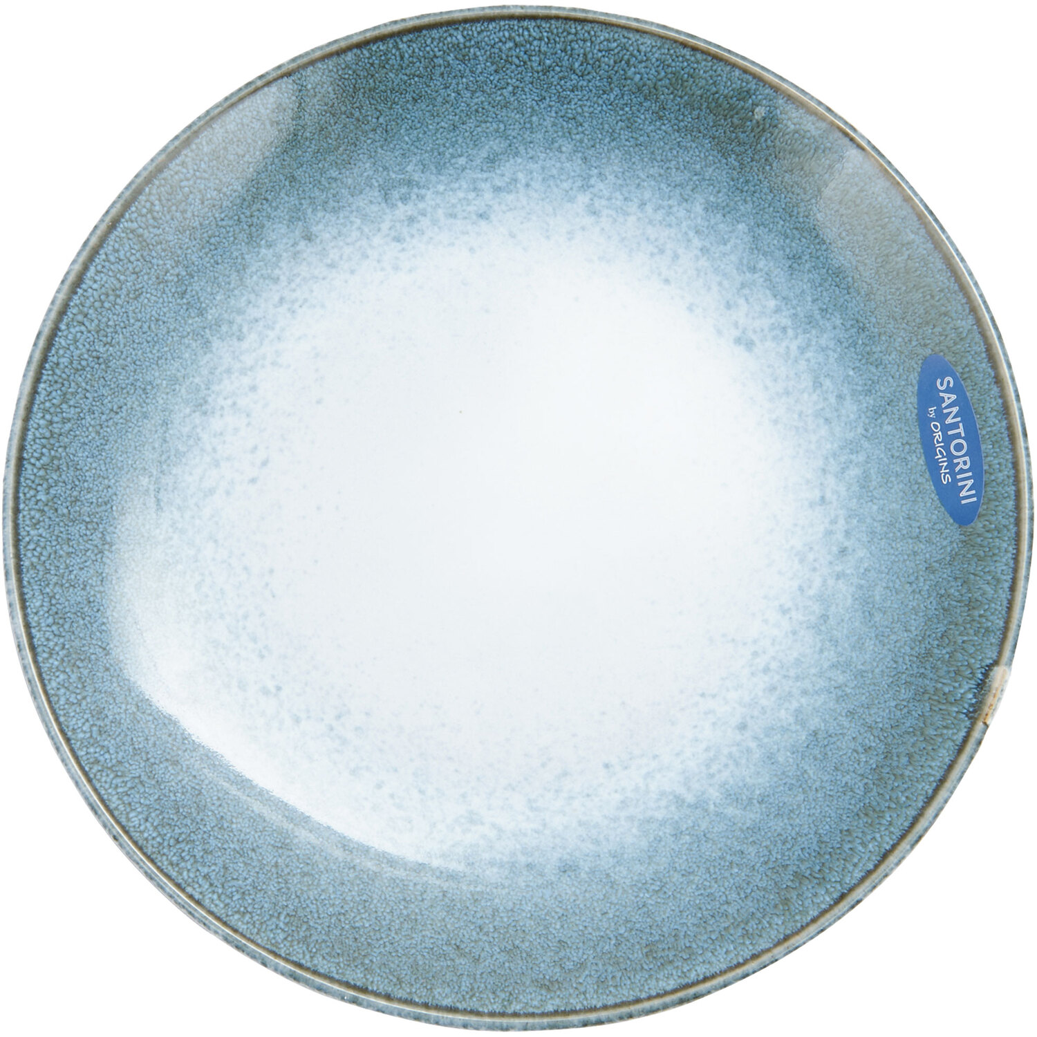 Santorini Reactive Glaze Plate - Blue Image 1