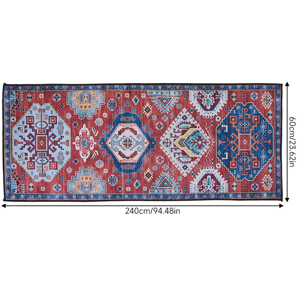 Living and Home Bohemian Eclectic Geometric Non-Slip Runner Rug 240 x 60cm Image 8