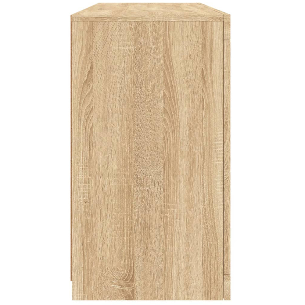 vidaXL 2 Door 8 Shelf Sonoma Oak Sideboard with RGB LED Lights Image 7