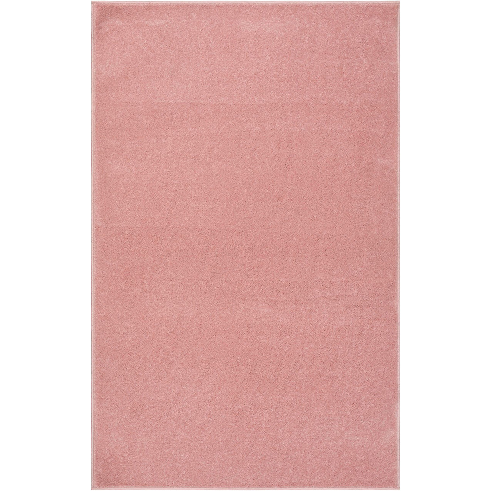 Seattle Washable Plain Rug Pink 160cm Image 1