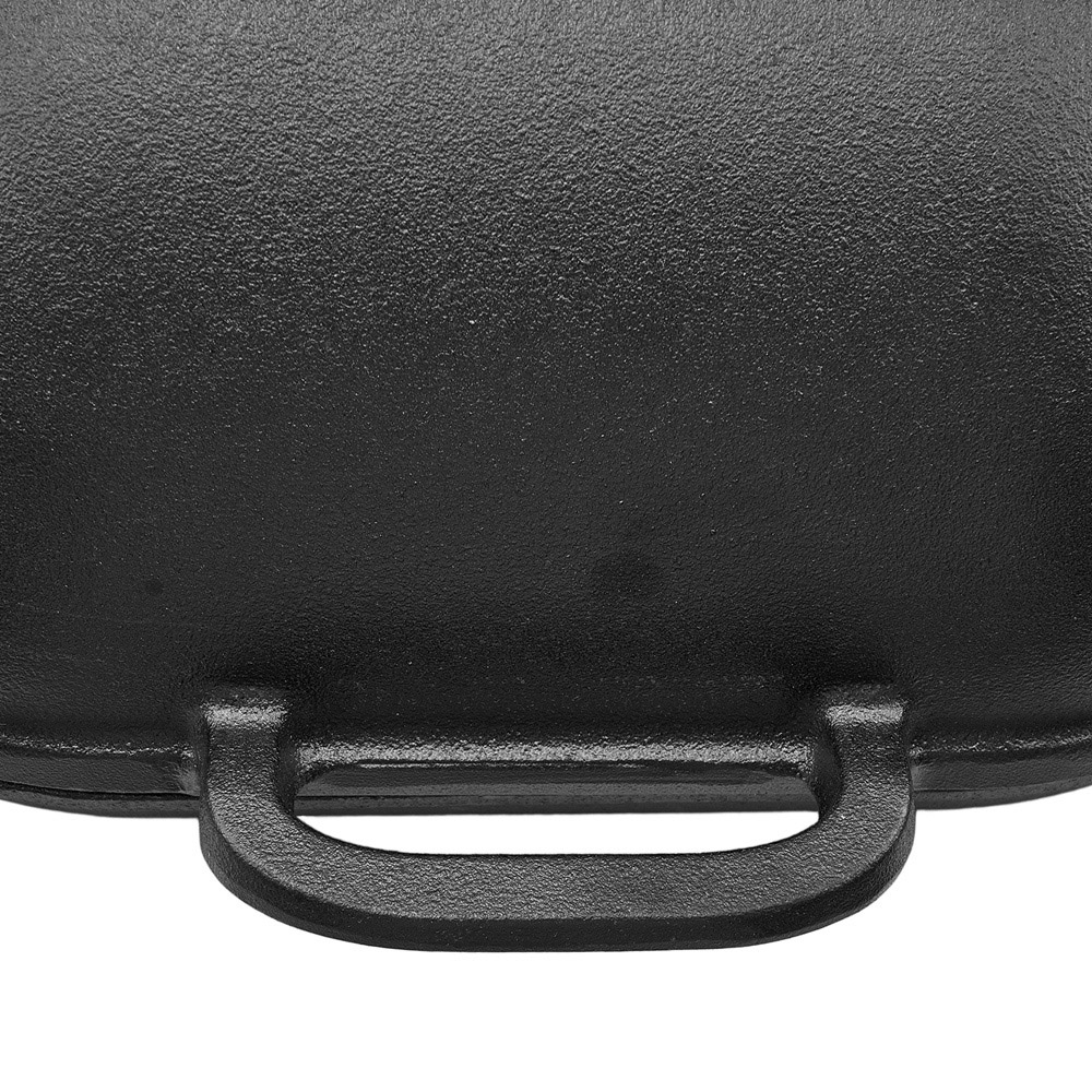 Living and Home 32cm Black Cast Iron Bread Pan with Curved Lid Image 4