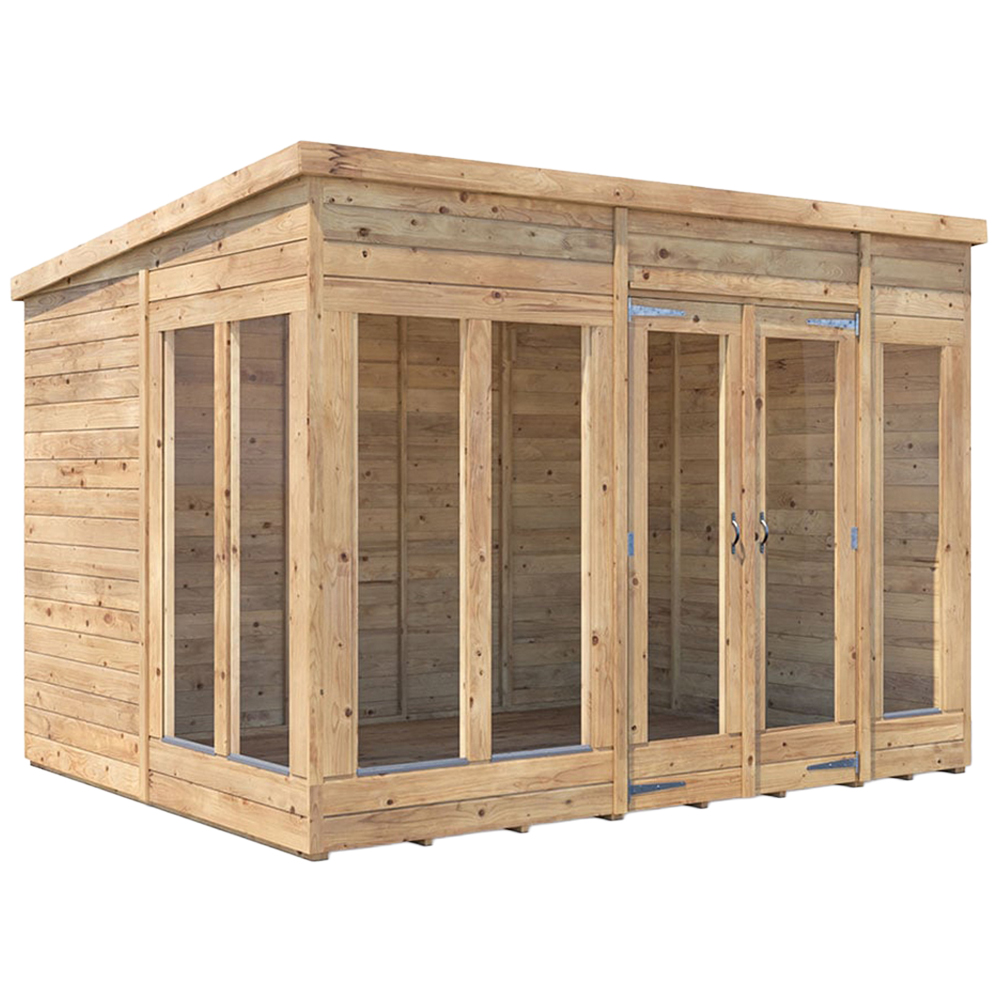 Dunster House RagePanda 10 x 8ft Modular Brown Superfelt Pent Summerhouse Image 1