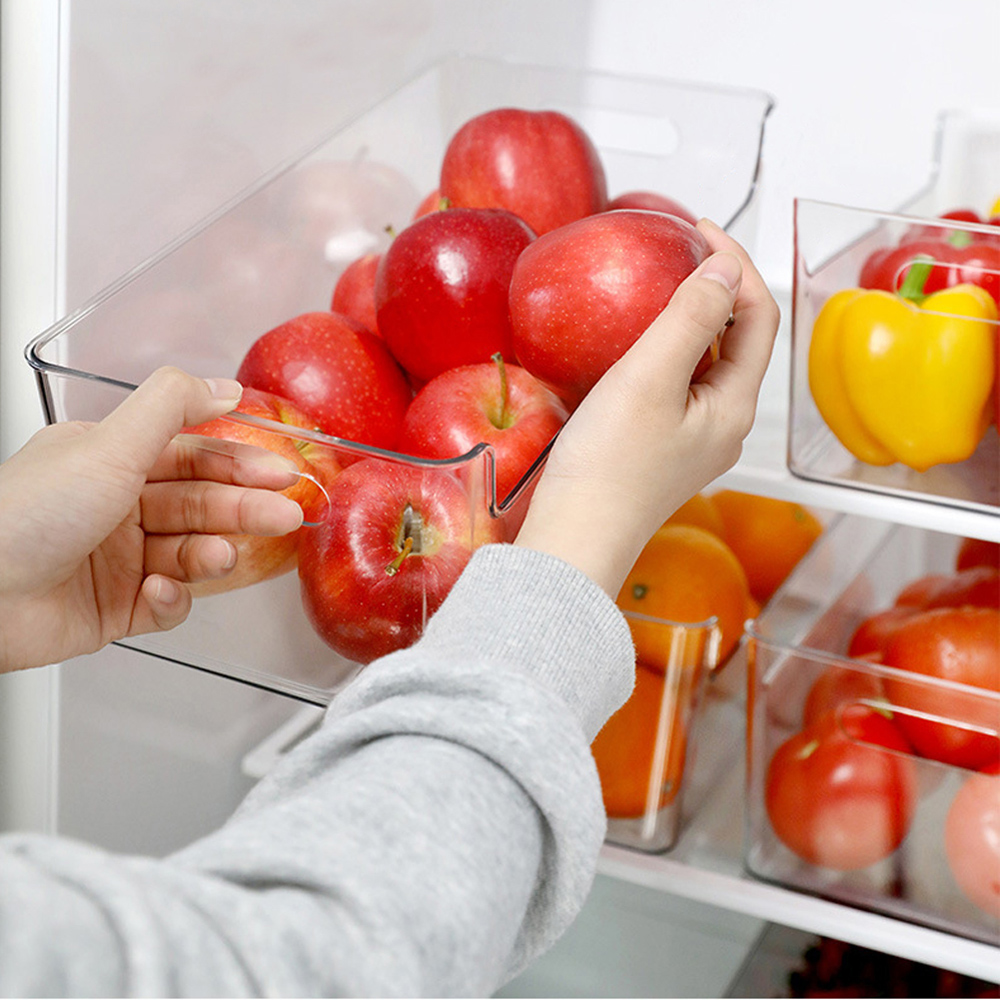 Living and Home Stackable Fridge Storage Organiser with Handle 2 Pack Image 7