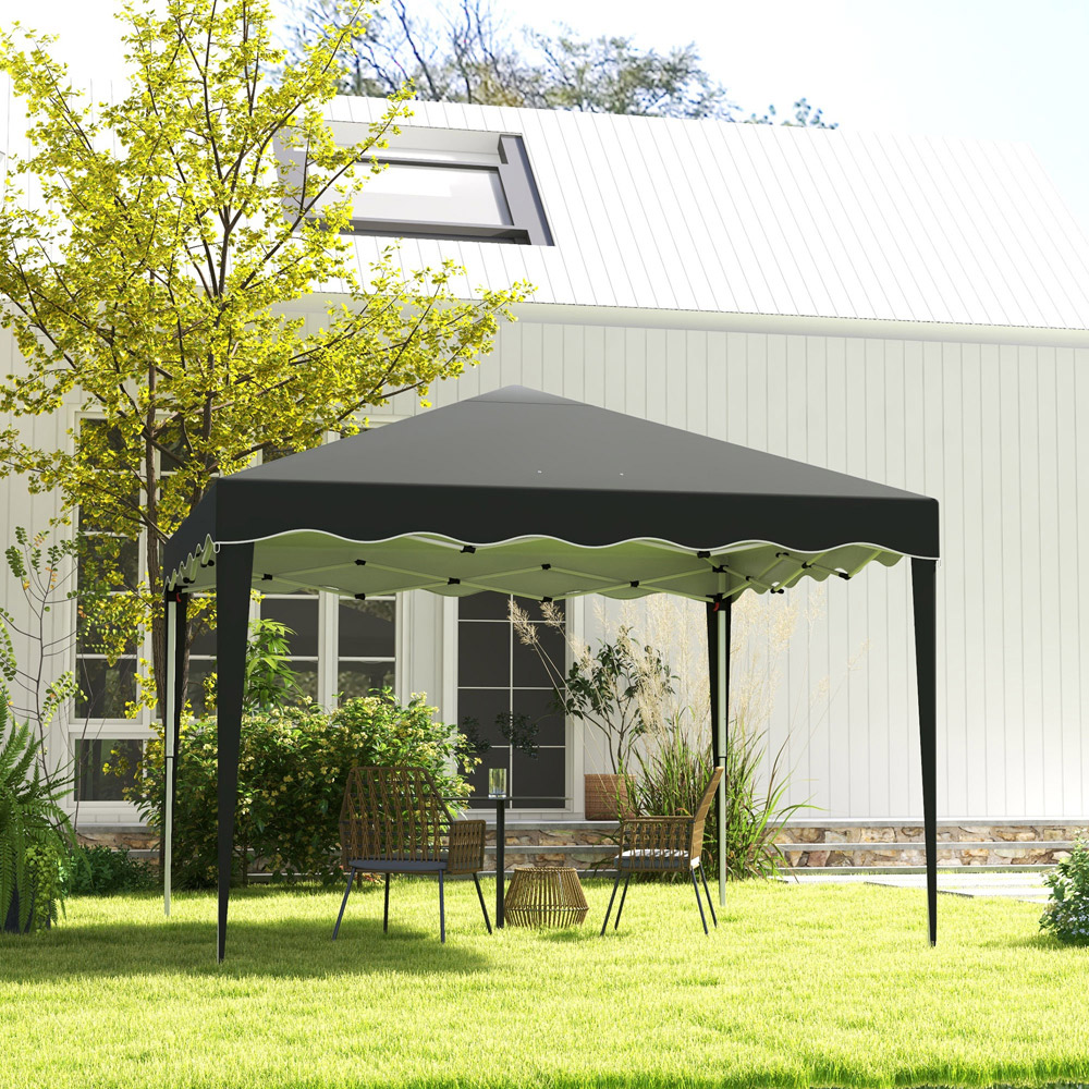 Outsunny 3 x 3m Grey Steel Frame Pop Up Gazebo Image 7