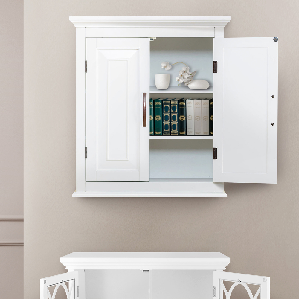 Teamson Home St. James 2 Door White Removable Wall Cabinet Image 7