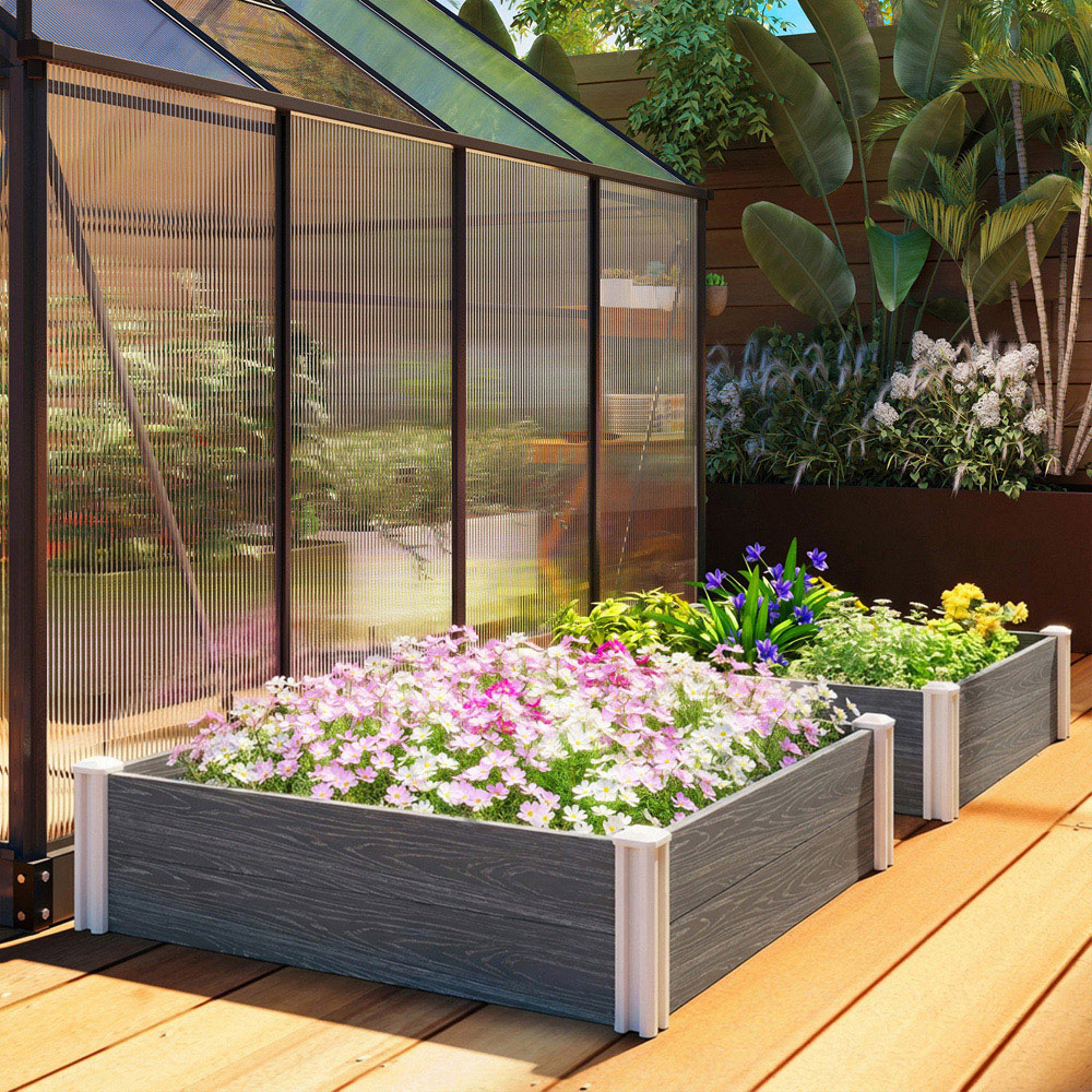Outsunny Grey Vinyl Raised Garden Bed Kit 30 x 90 x 90cm Image 8