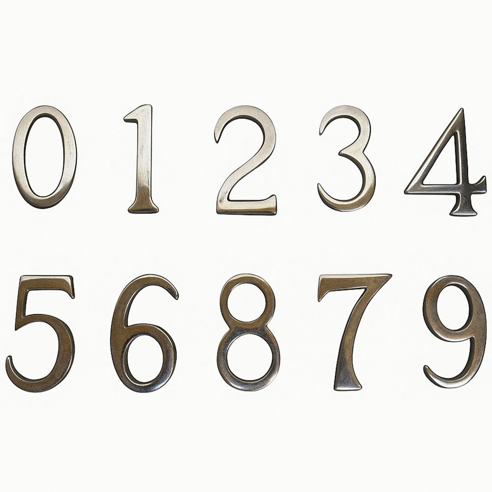 Golden Grace Polished Gold Finish Self Adhesive Door Numerals No 4 75mm Image 1