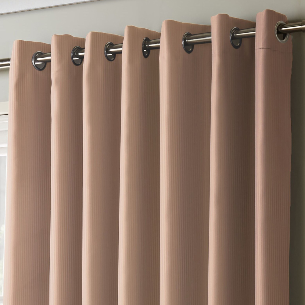 Alan Symonds Essential Pink Plain Ring Top Eyelet Curtains 167 x 137cm Image 3