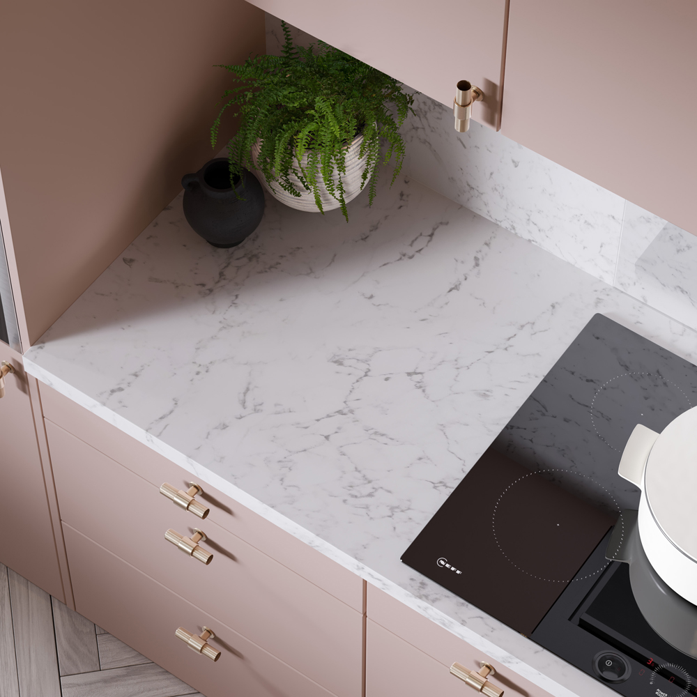 Omega Modern Tuscany Marble Square Worktop 3000 x 620 x 38mm Image 4