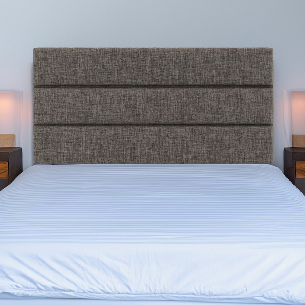 Bedmaster Small Double Slate Linen Milan Lined Headboard Image 1