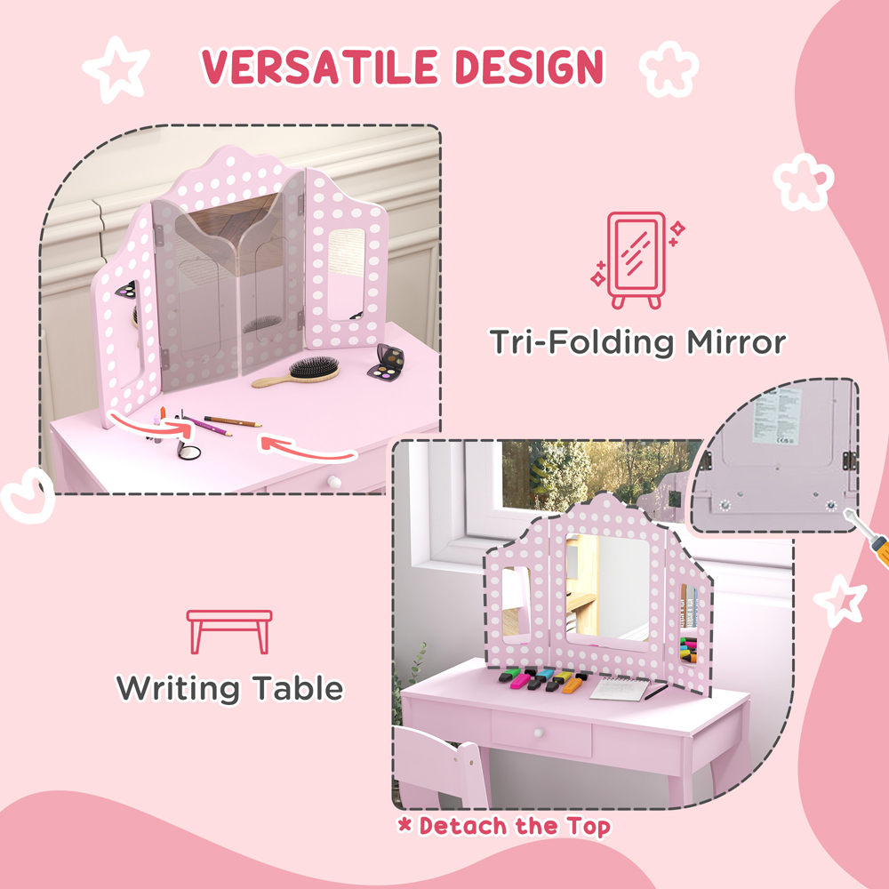 AIYAPLAY Kids Dressing Table Set Image 8