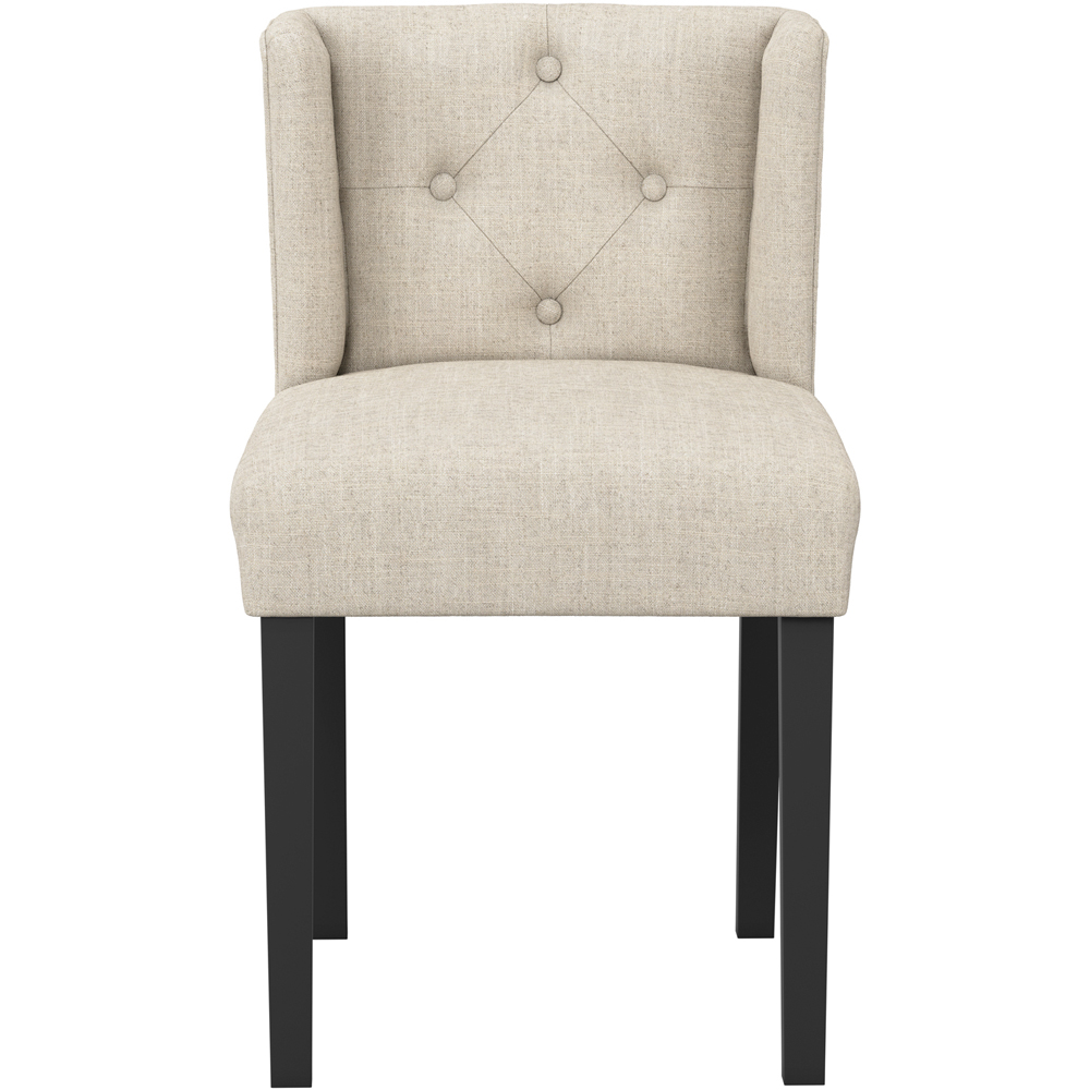 LPD Home Shay Stone Linen Winged Back Dining Chair Image 3