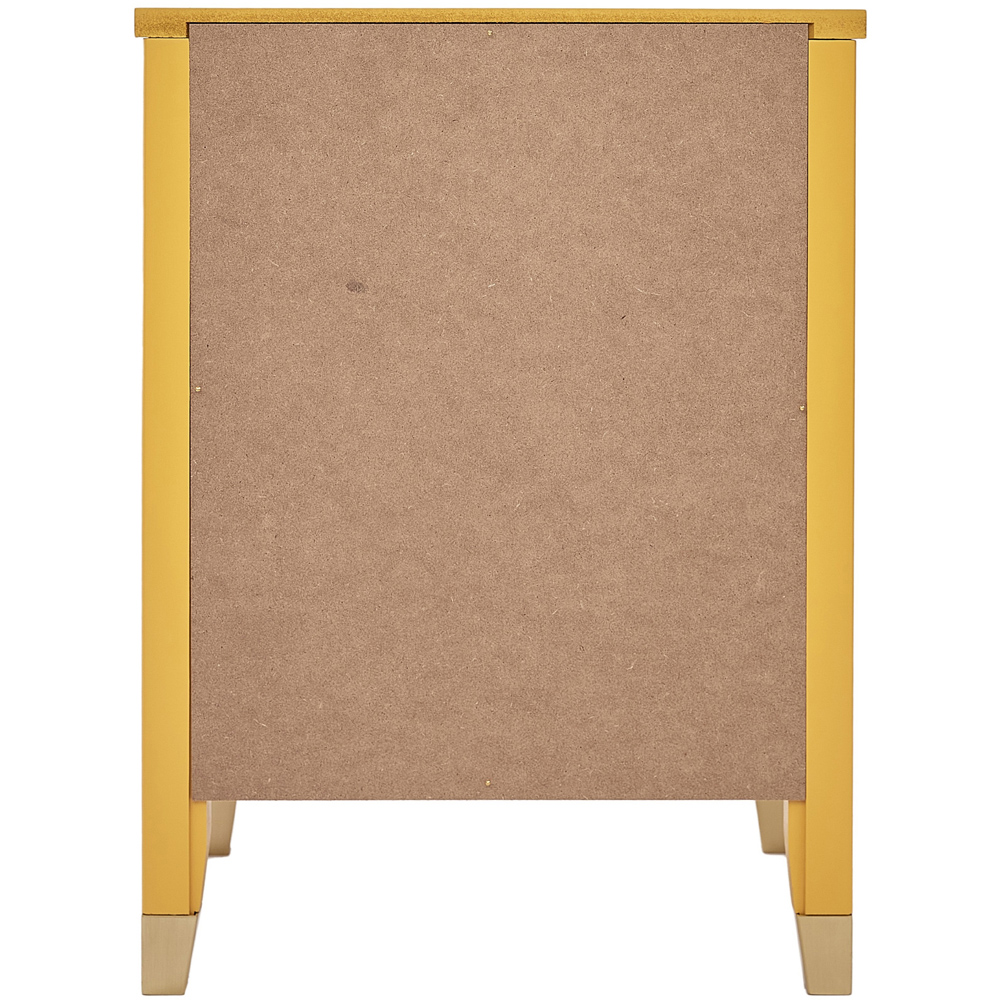 Palazzi 2 Drawers Mustard Wide Bedside Table Image 4