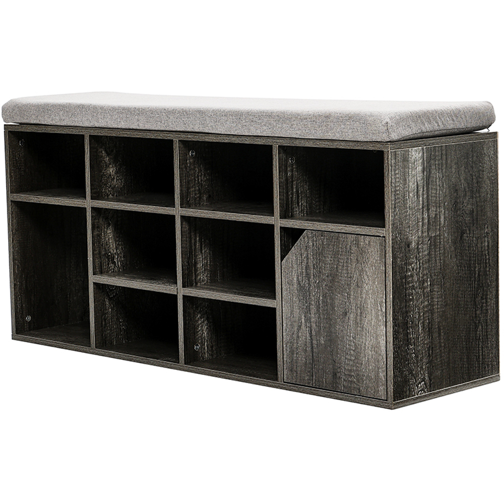 Living and Home Grey Shoe Storage Bench Image 2