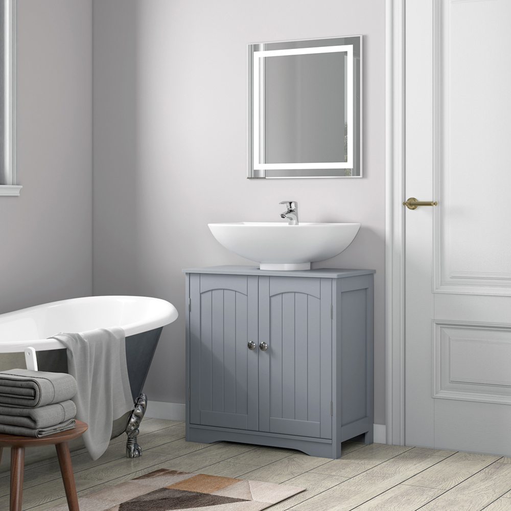 wilko Colorado Grey 2 Door Undersink Bathroom Cabinet Image 3
