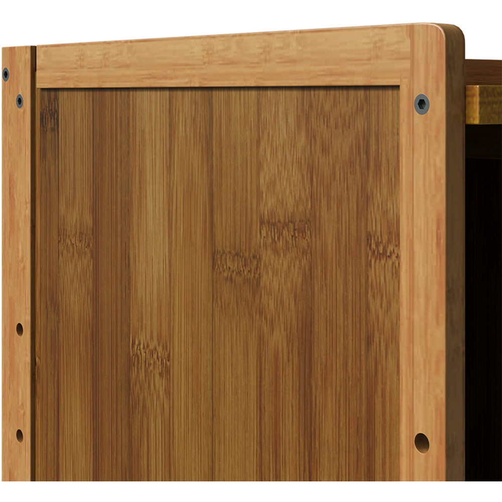 Living and Home Single Drawer 2 Shelf Tawny Bedside Table Image 4