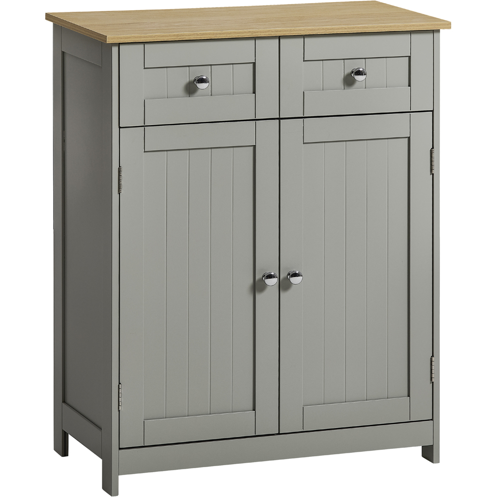 BATH VIDA Priano 2 Door 2 Drawer Grey Floor Cabinet Image 2