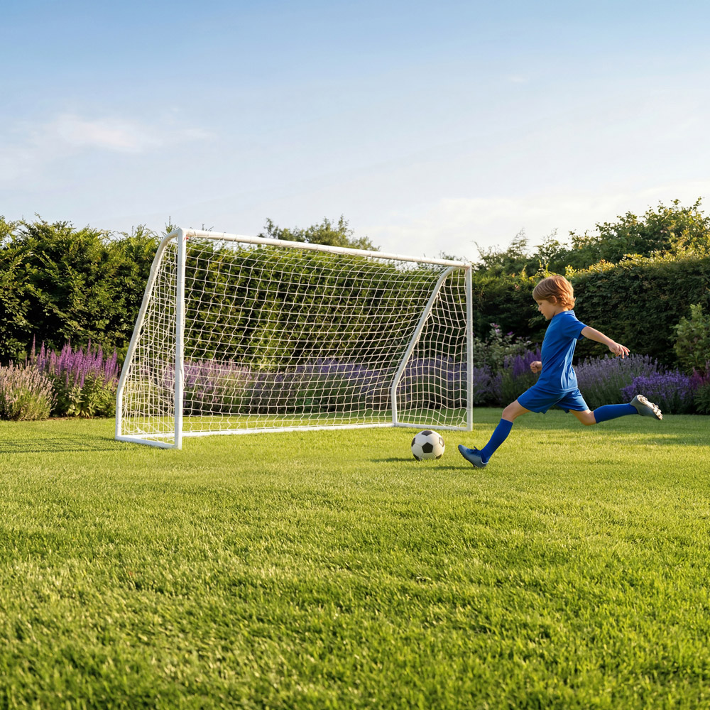 Charles Bentley 8 x 4ft Football Goal Post with Net and Pegs Image 8