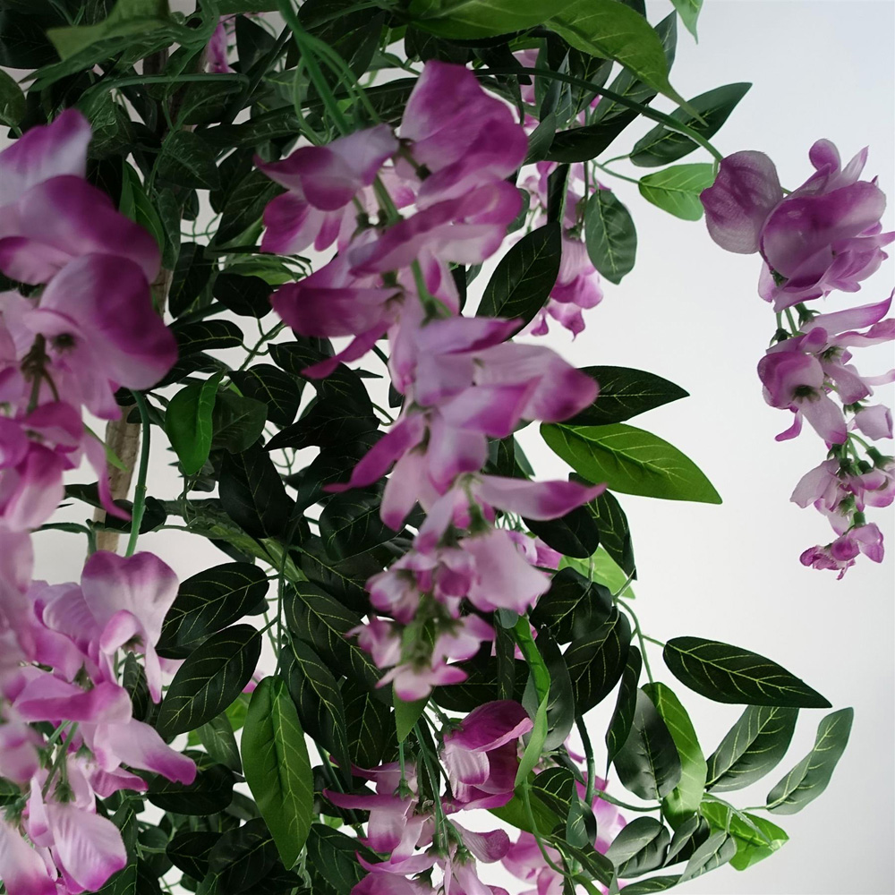 Leaf Light Pink Purple Wisteria Artificial Tree 150cm Image 3
