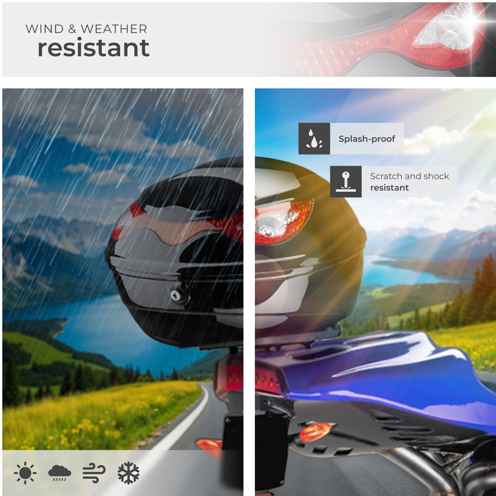 tectake Motorcycle Top Box 22L Image 7