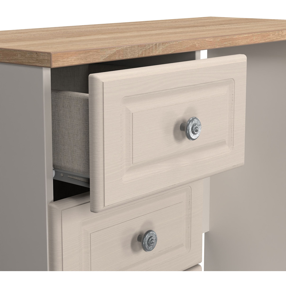 Crowndale Norfolk 3 Drawer Kashmir Ash and Bardolino Oak Vanity Dressing Table Ready Assembled Image 5