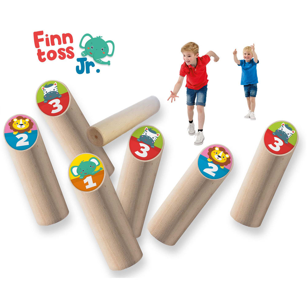 SES Creative Finntoss Jr. Finnish Animal Skittles Throwing Game Set Image 3