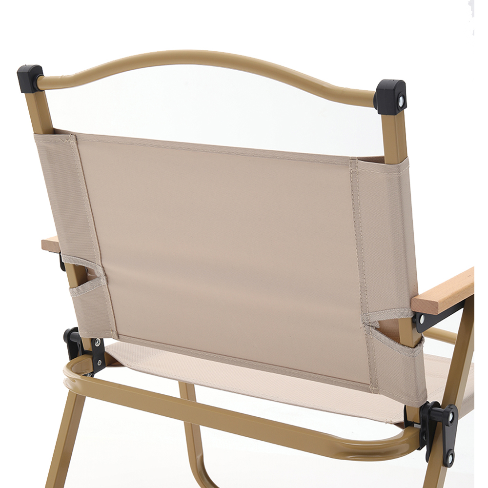 Living and Home Pink Portable Folding Camping Chair with Armrest Image 5
