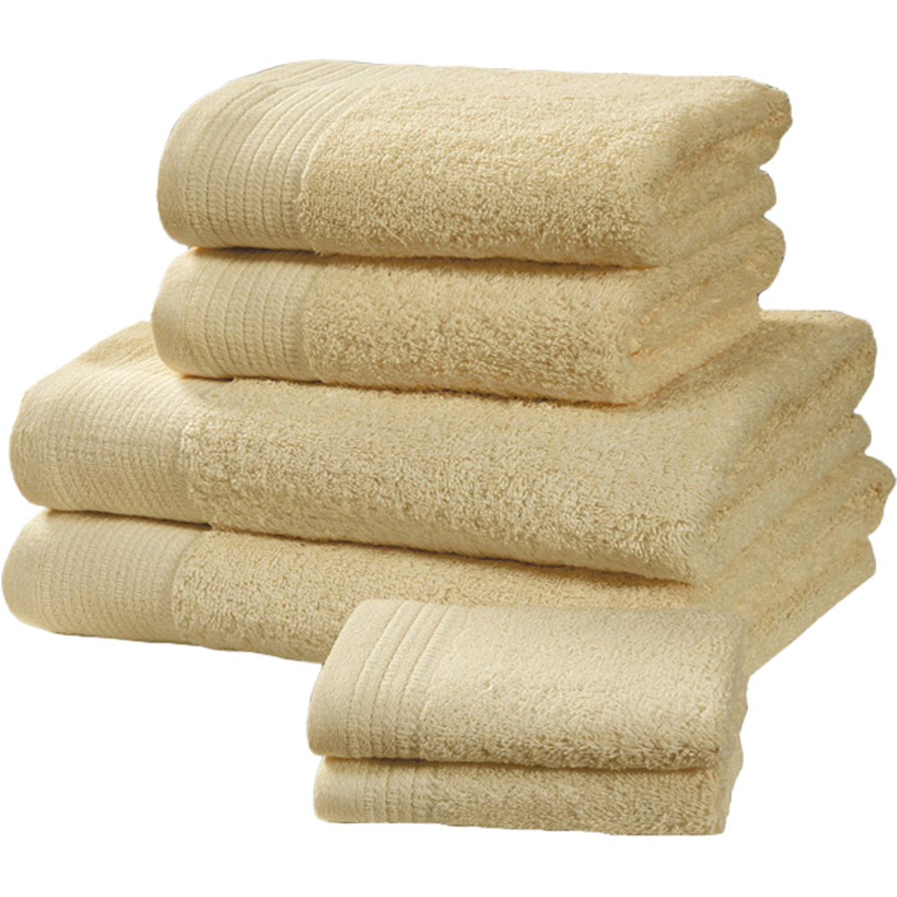 Rapport Home Chatsworth Super Soft 600gsm Combed Cotton Yellow Face Towel Image 1