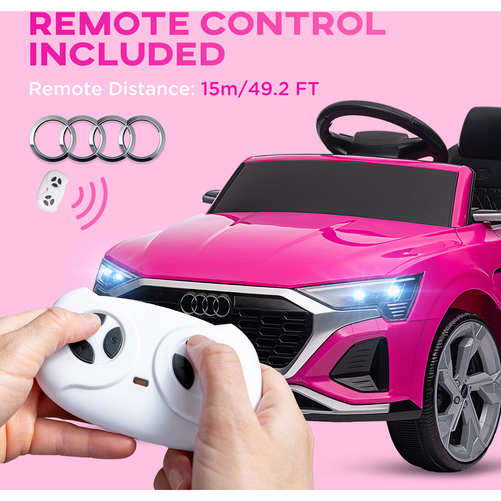 Tommy Toys Pink Audi Q8 E-tron Sportback Licensed Kids Electric Car with Remote Image 5
