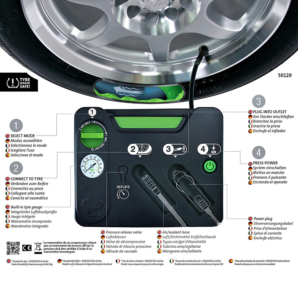 Slime 4 Step Flat Tyre Puncture Repair Kit Image 8