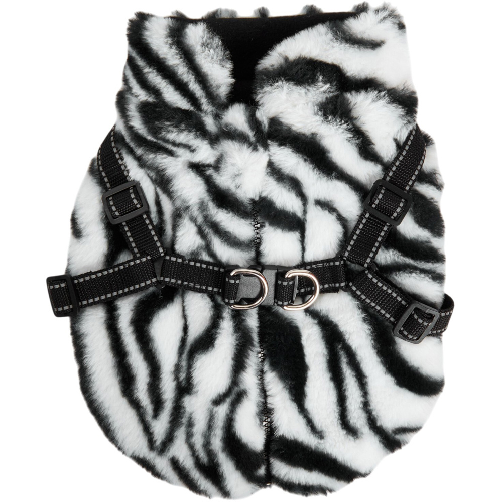 Fluffy Harness Dog Coat L Image 5
