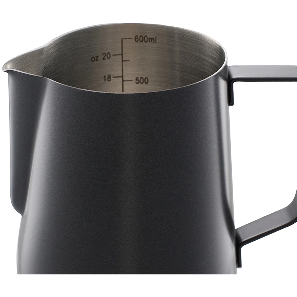 Living and Home Black Stainless Steel Milk Frothing Jug 600ml Image 6