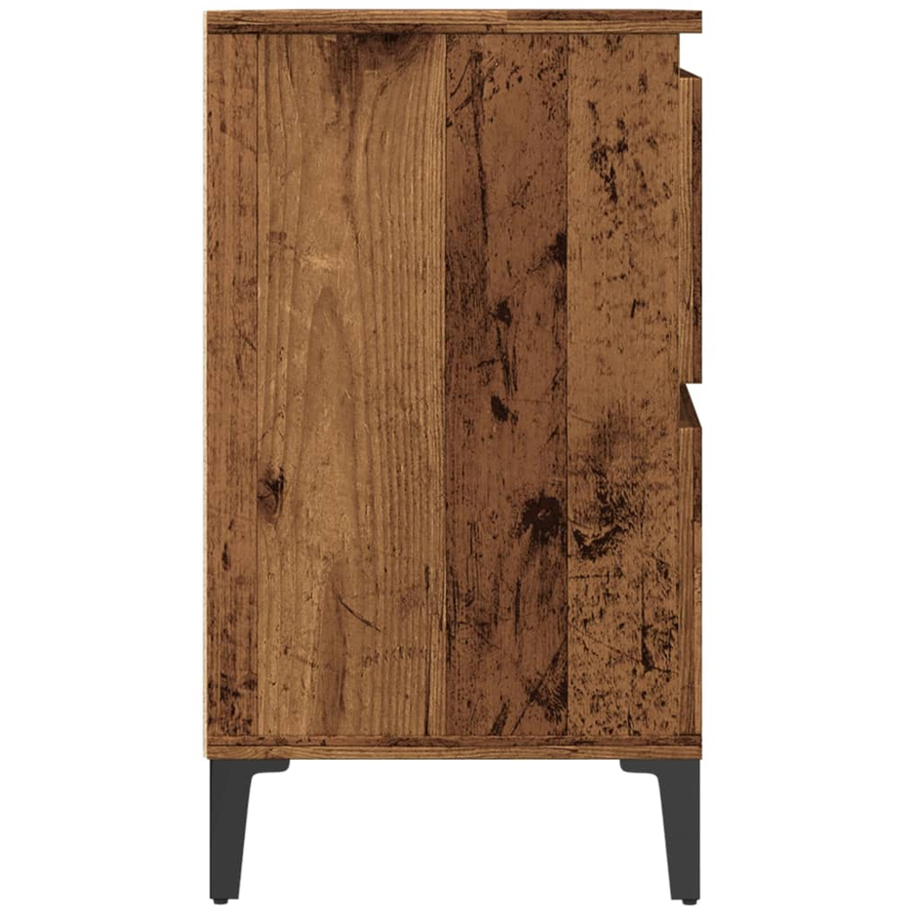 vidaXL Single Door 4 Drawers Old Wood Bathroom Sink Cabinet Image 4