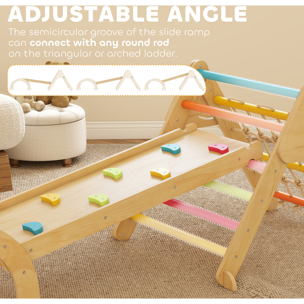 Tommy Toys AIYAPLAY 8-in-1 Toddler Multicolour Climbing Frame with Slide and Ramp Image 6