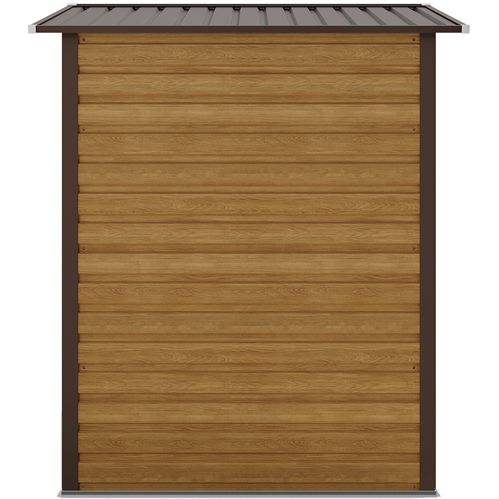 Living and Home 6 x 4ft Outdoor Galvanised Steel Tawny Storage Shed Image 4