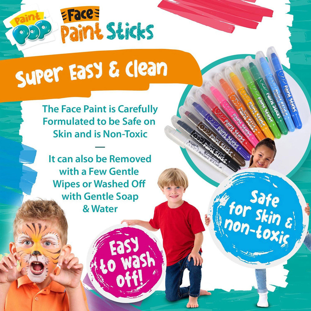 Pack of 12 Paint Pop Face paints Image 4