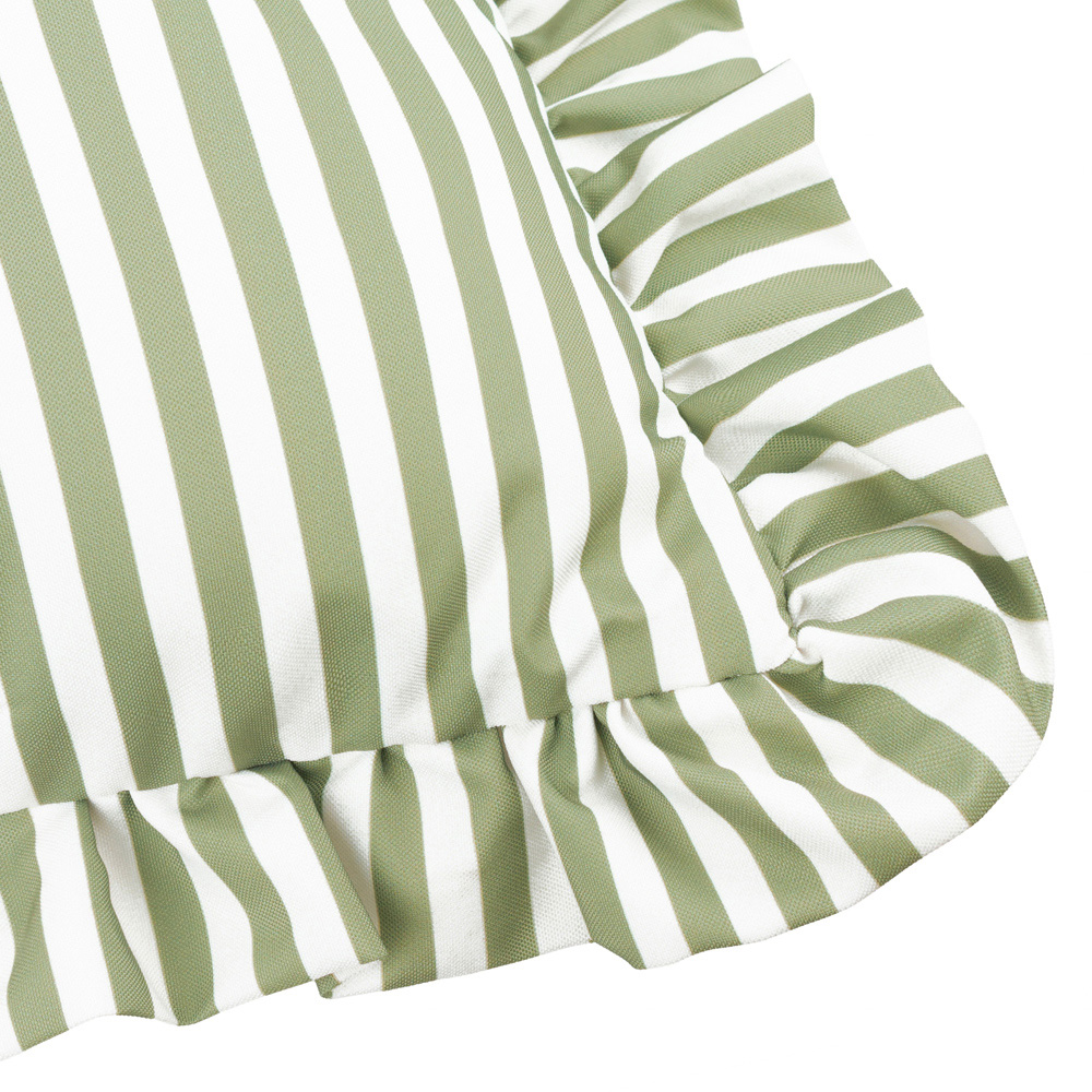 Wylder Nature Millie Green Ruffle Stripe Cushion 50 x 50cm Image 3