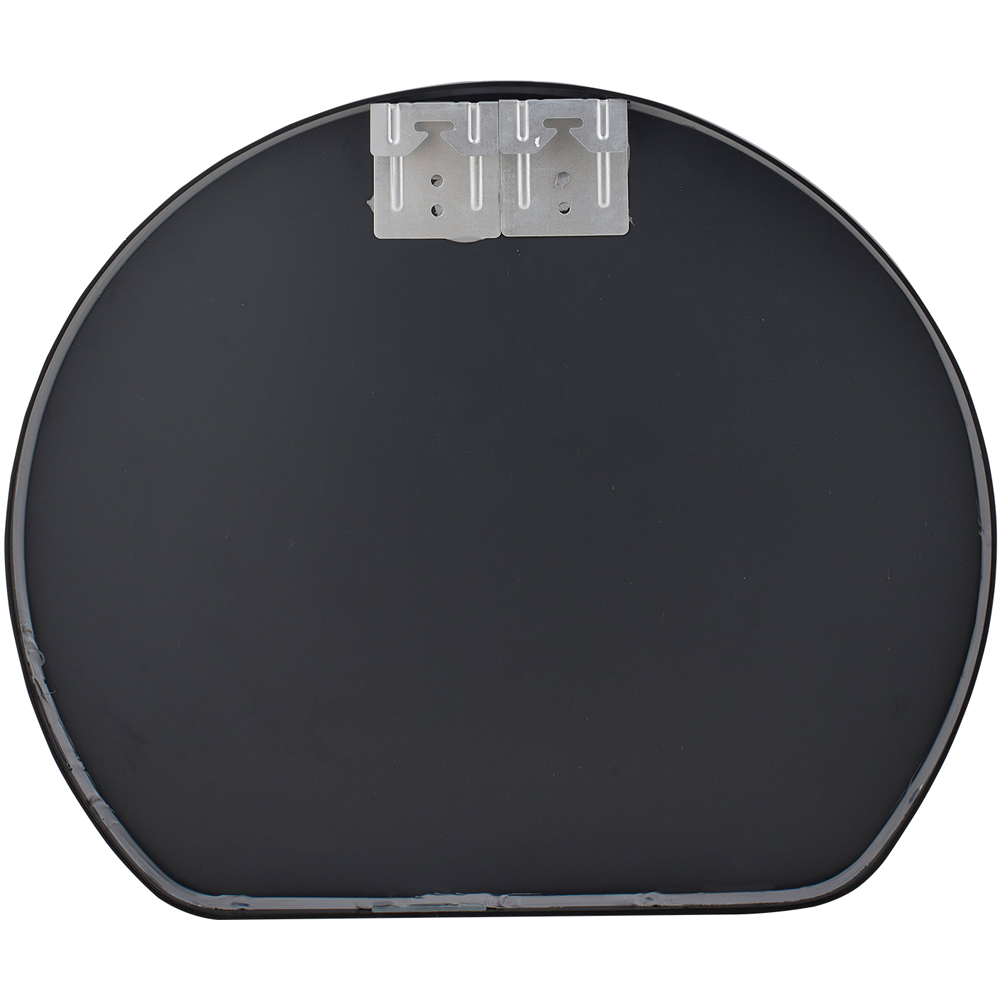 Living and Home Black Rounded Aluminium Framed HD Float Glass Bathroom Mirror 40 x 36cm Image 4