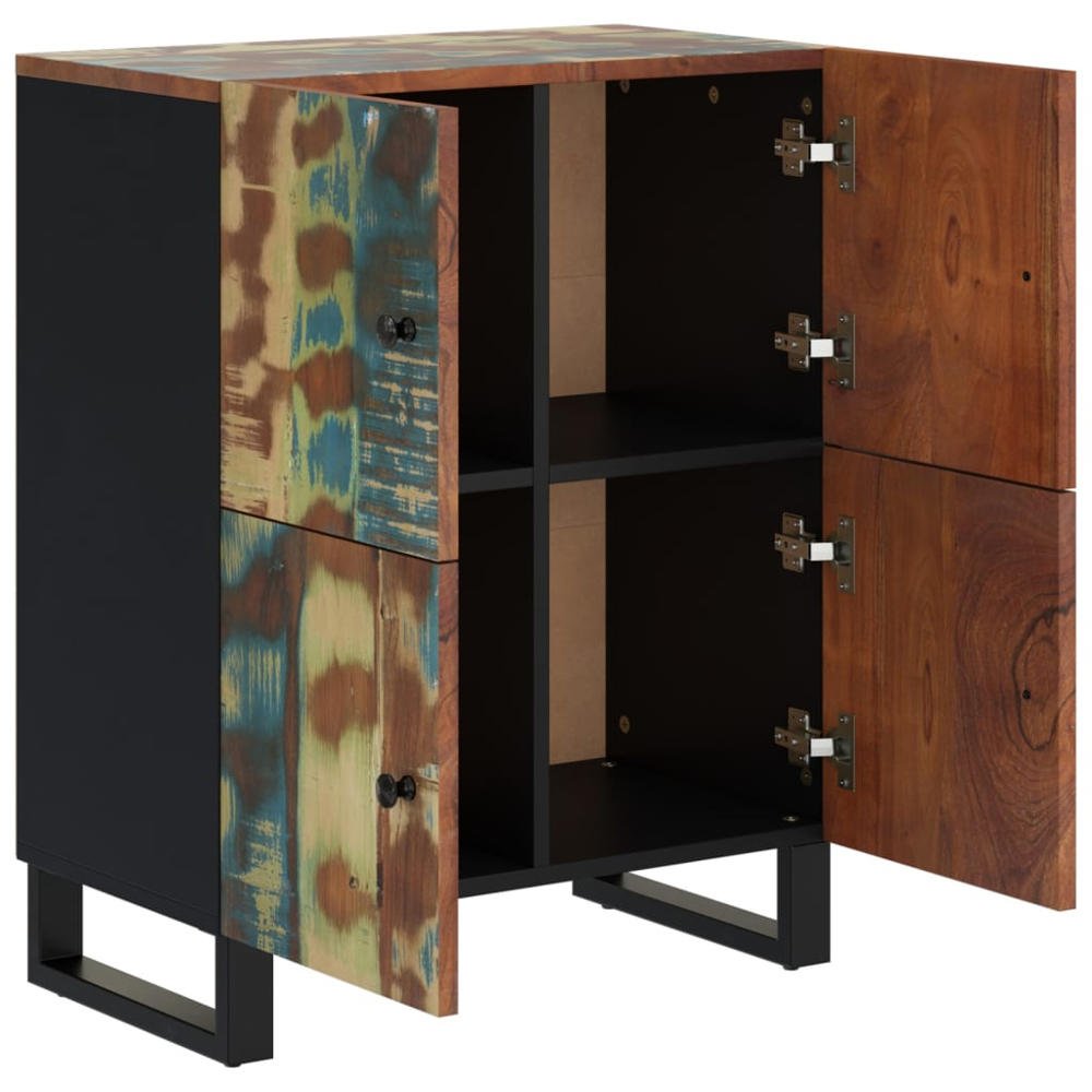 vidaXL 4 Door Multicolour Solid Reclaimed Wood Sideboard Image 4