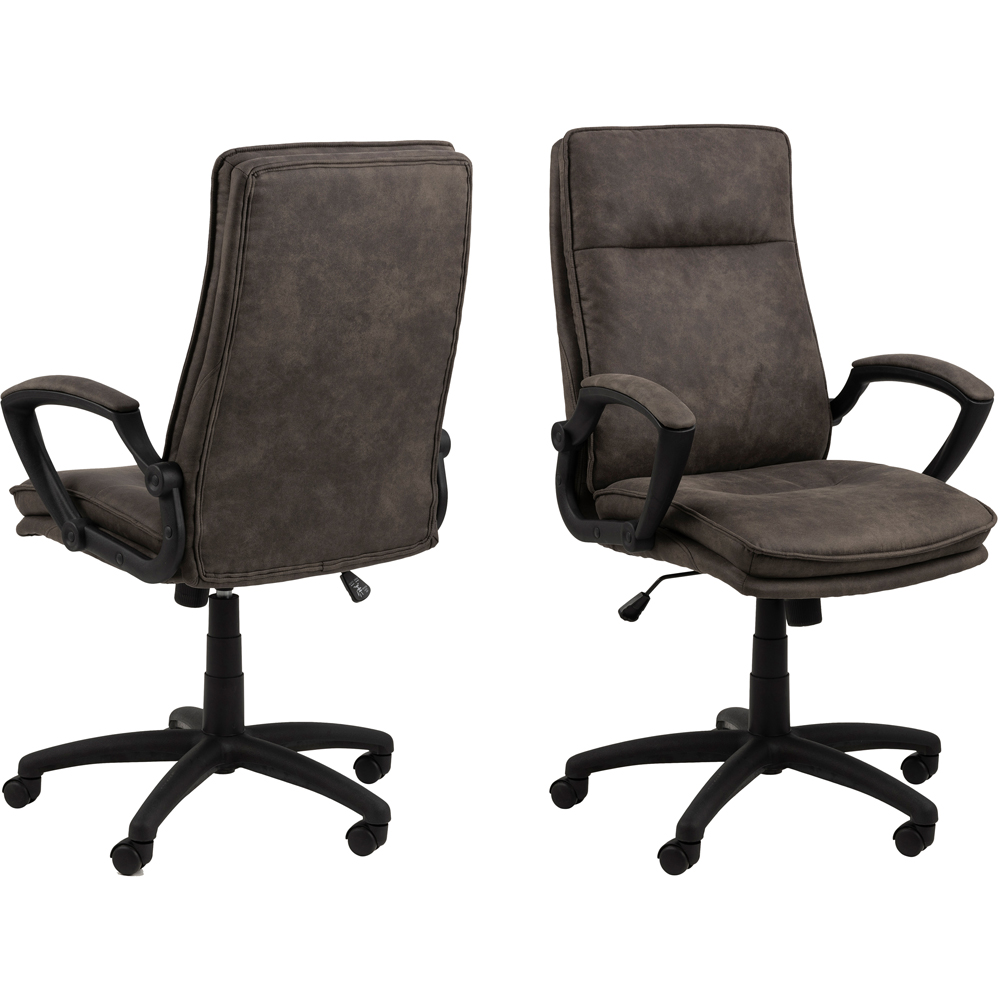 Florence Brad Black Swivel Chair Image 4