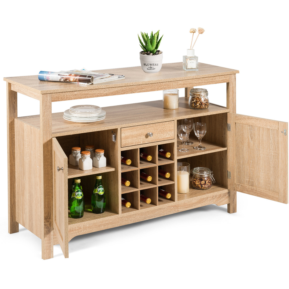 Costway Single Drawer Rustic Cupboard Image 4