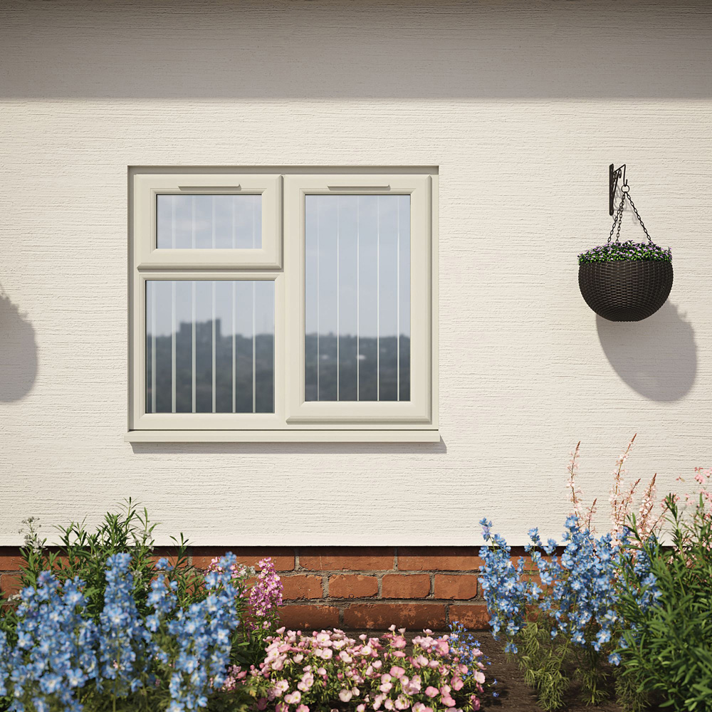 Crystal Agate and White RH Side Hung and Top Opener Clear Triple Glazed Window 1190 x 1190mm Image 5