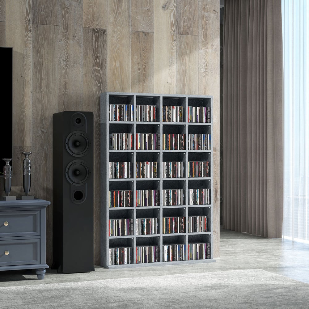Portland Grey CD and DVD Storage Unit Image 4