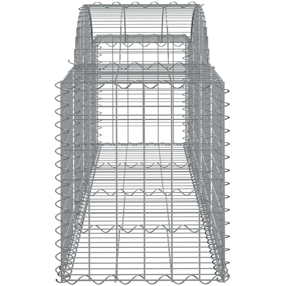 vidaXL Silver Galvanised Iron Gabion Basket 200 x 50 x 60/80cm 20 Pack Image 3