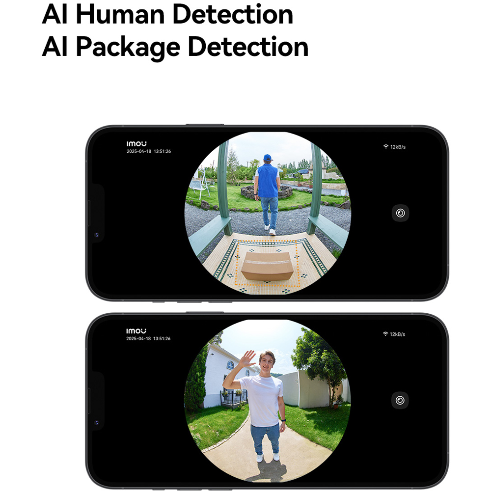IMOU 3 Piece Black 4MP QHD Smart Wireless Doorbell Kit Image 5