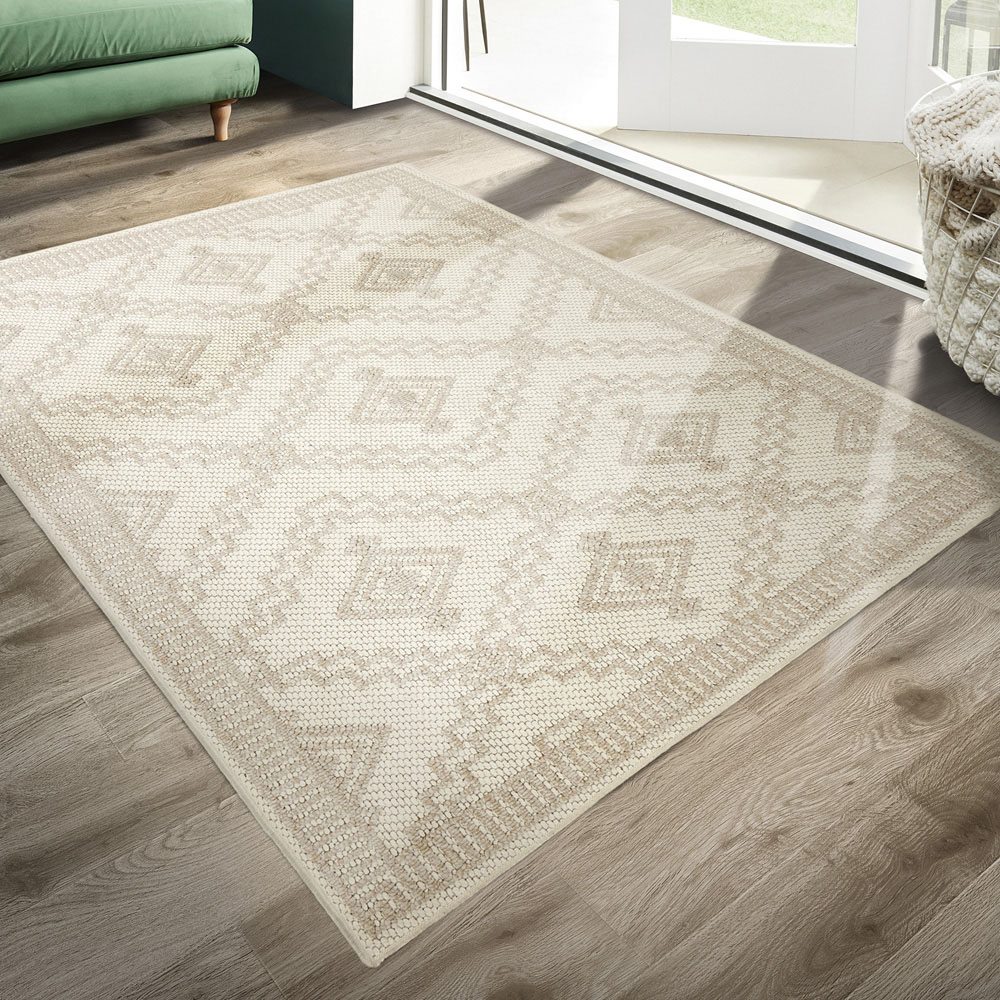 Origins Atlas Diamond Cream Rug 200 x 290cm Image 6